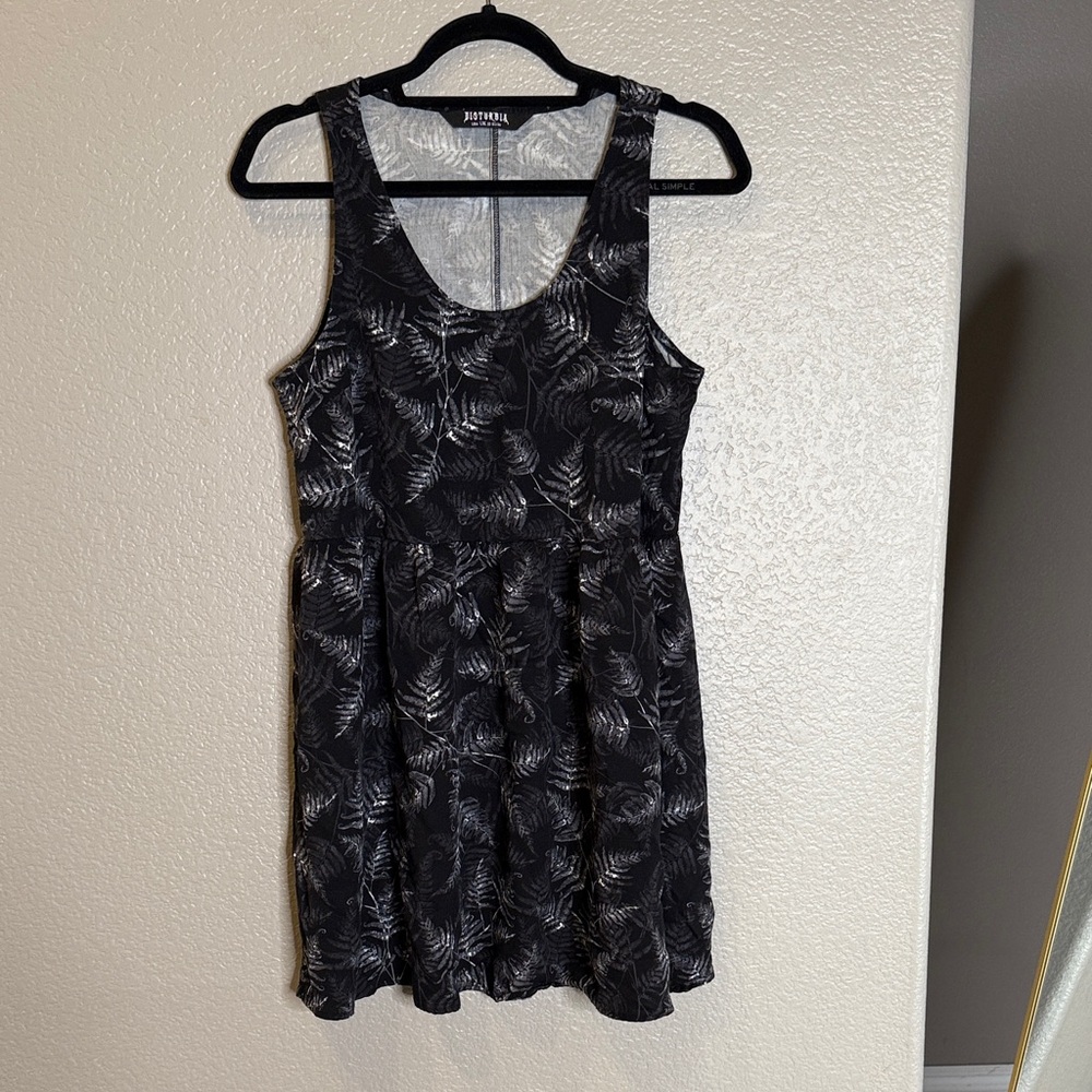 Disturbia Black and White Patterned babydoll dress